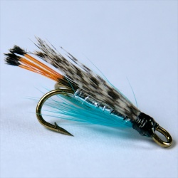 Teal Blue & Silver Wee double fly